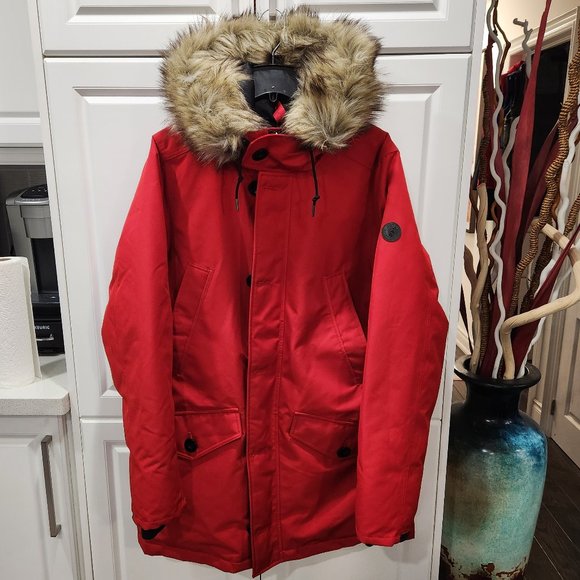 Polo Ralph Lauren Faux-Fur Water-Repellent Logo Patch Down Jacket - Picture 1 of 16